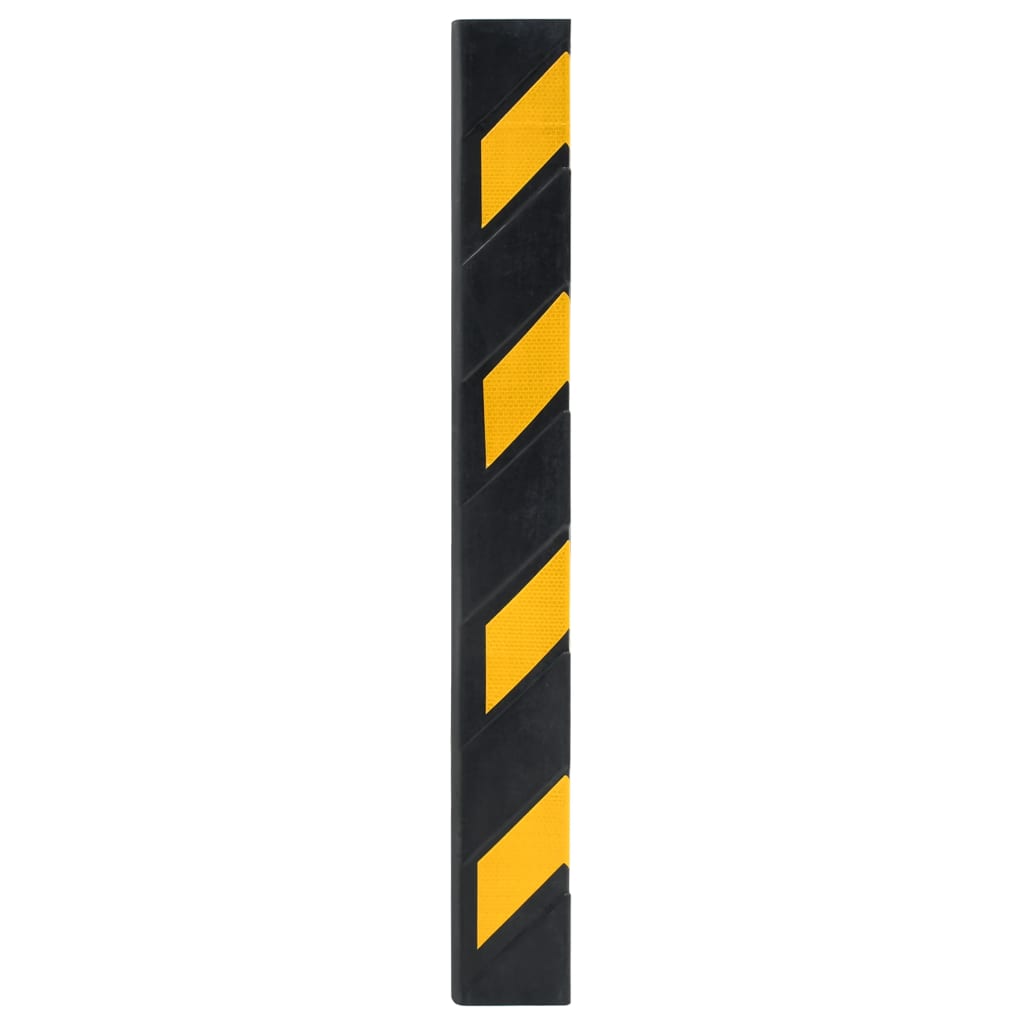 Protégeurs de coin vidaxl reflétant un caoutchouc de 80 cm 10 pcs