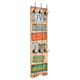 Rack de manteau mural vidaxl avec 6 crochets Live Life 120x40 cm