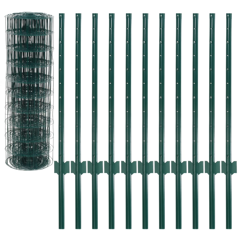 Vidaxl Hek 20x0,8 m en acier vert