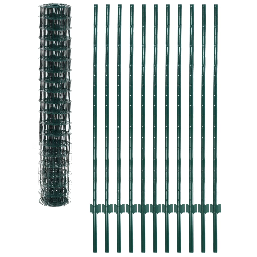 Vidaxl Hek 20x1,5 m en acier vert