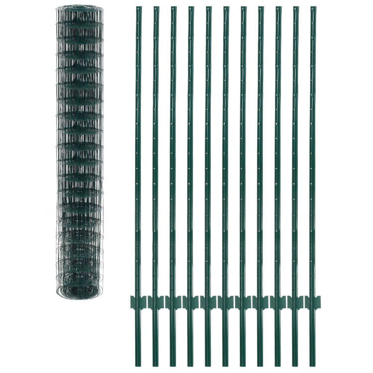 Vidaxl Hek 20x1,5 m en acier vert