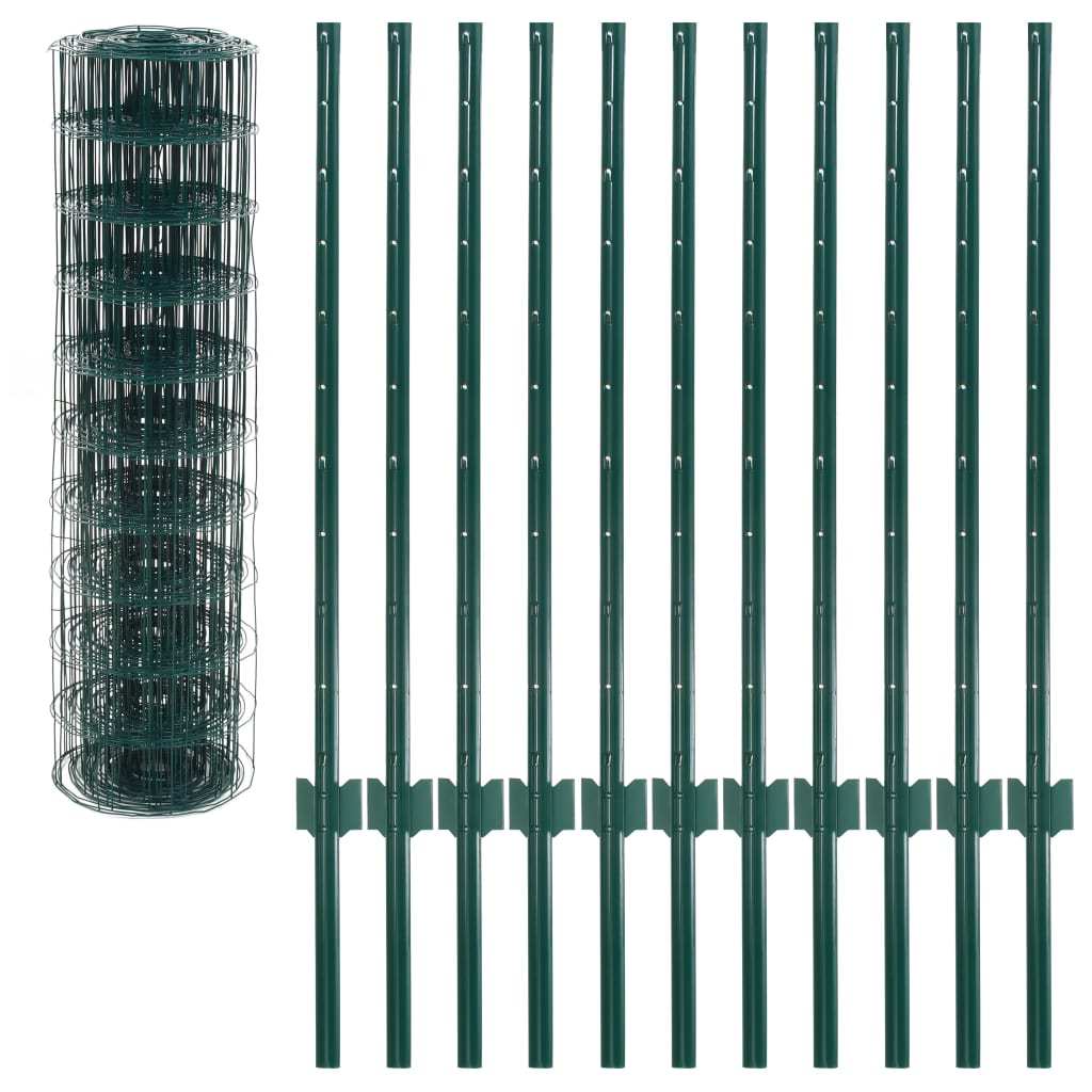 Vidaxl hek 20x1 m en acier vert