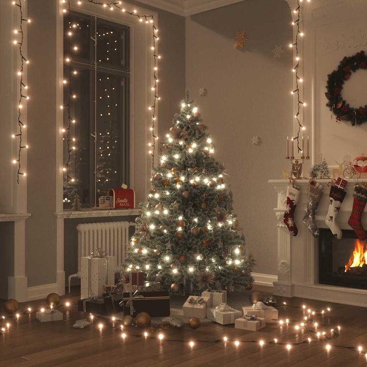 Cordon léger Vidaxl avec 400 LED avec 8 effets lumineux 40 m blanc chaud