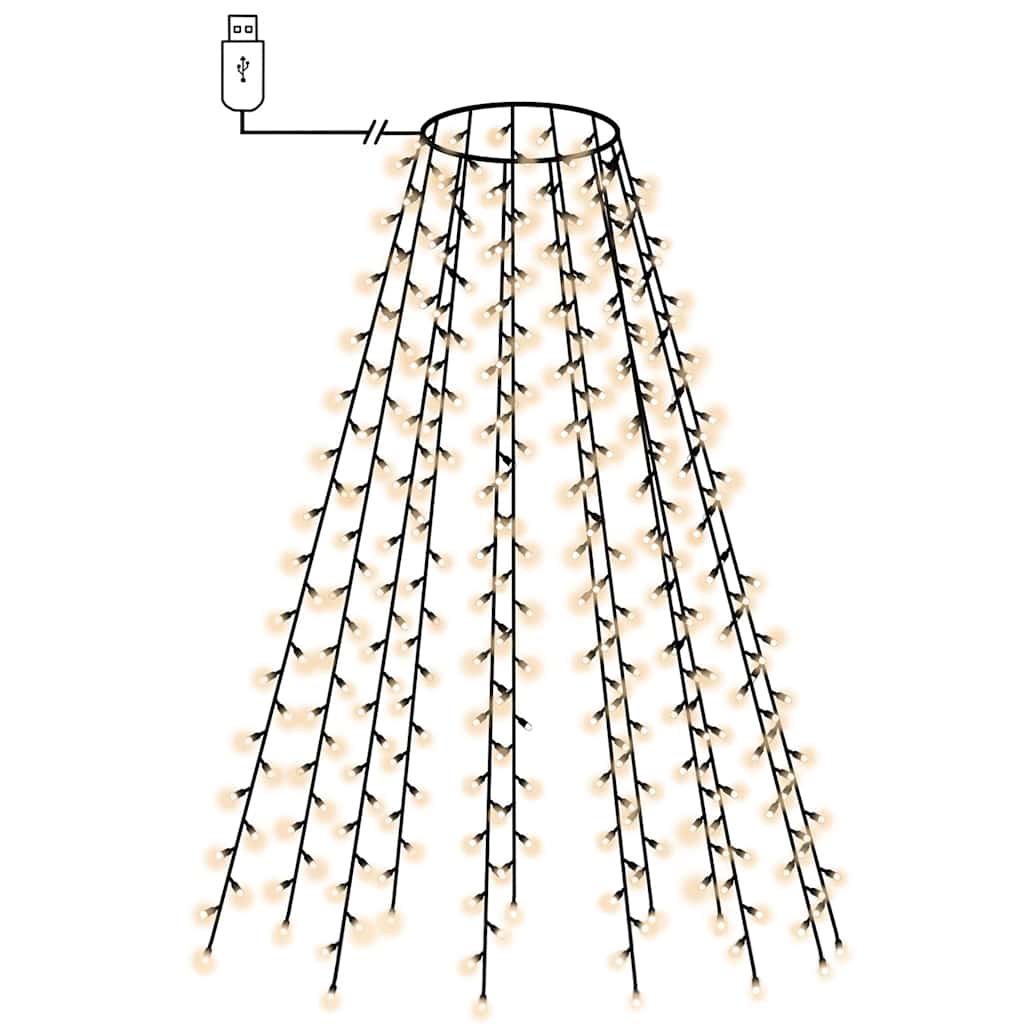 Éclairage d'arbre de Noël Vidaxl avec 210 LEDS Net 210 cm