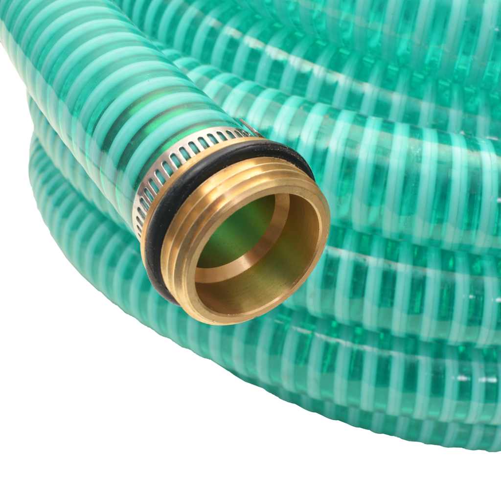 Tuyau d'aspiration vidaxl avec accouplements en laiton 15 m 25 mm verts
