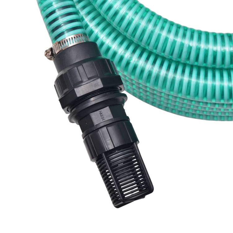 Tuyau d'aspiration vidaxl avec des couplages 7 m 22 mm verts