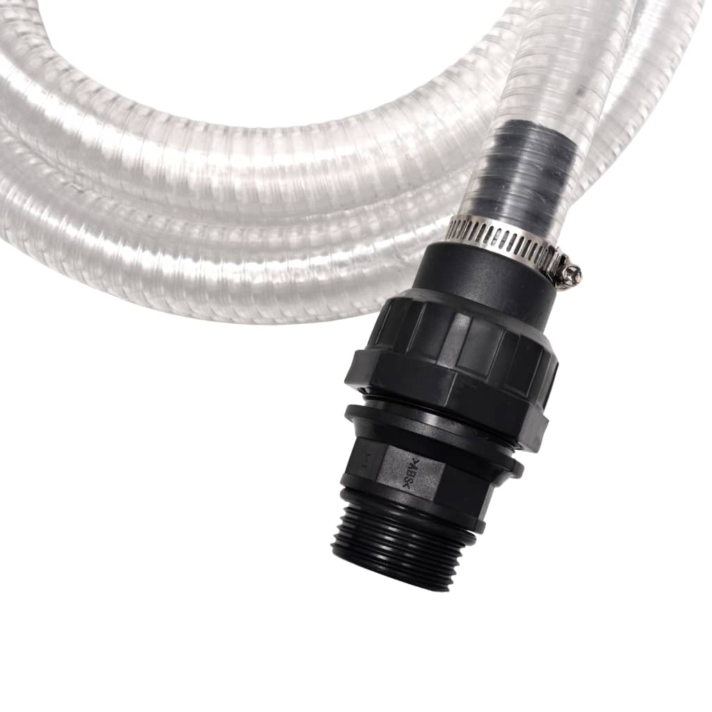 Vidaxl Sucking tuyau avec des réglages 7 m 22 mm blancs