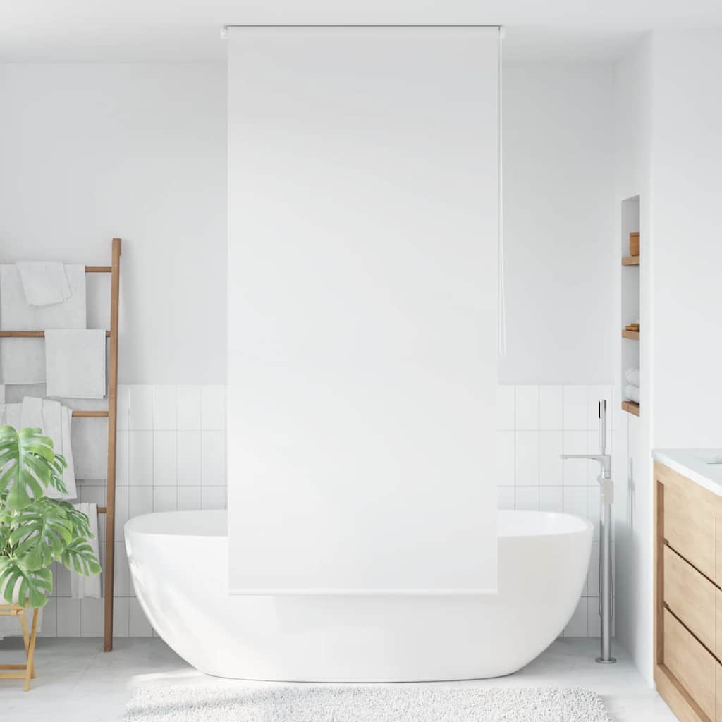 Vidaxl Rouleau aveugle pour douche 100x240 cm blanc