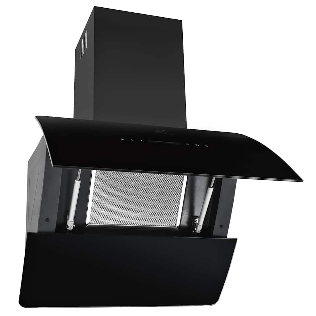 Capeur d'extracteur de paroi Vidaxl 756 m³ U 60 cm en acier inoxydable noir