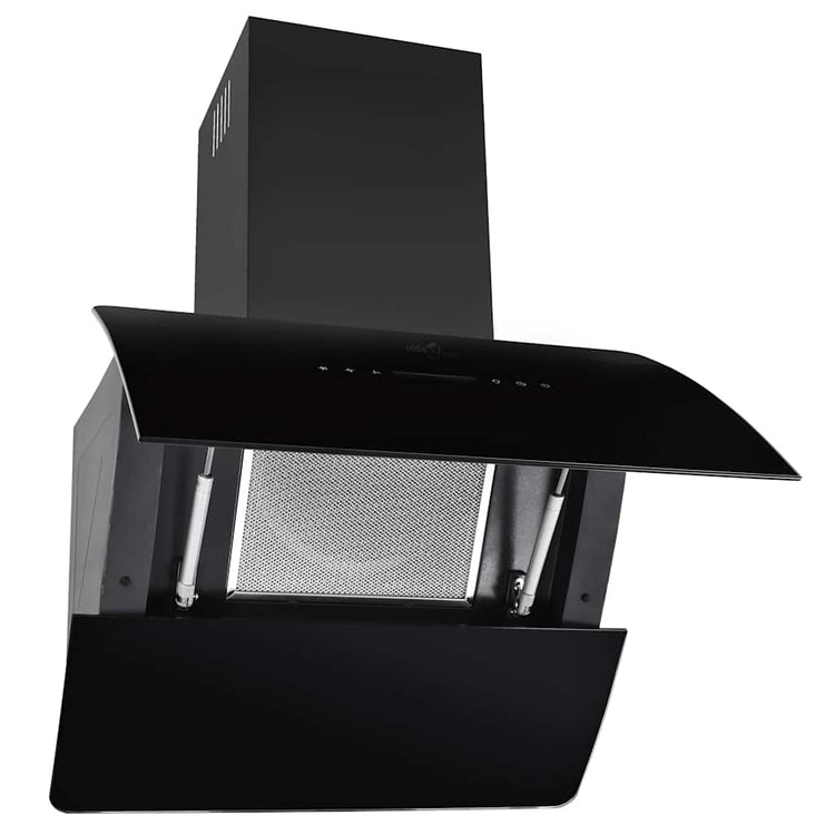 Capeur d'extracteur de paroi Vidaxl 756 m³ U 60 cm en acier inoxydable noir