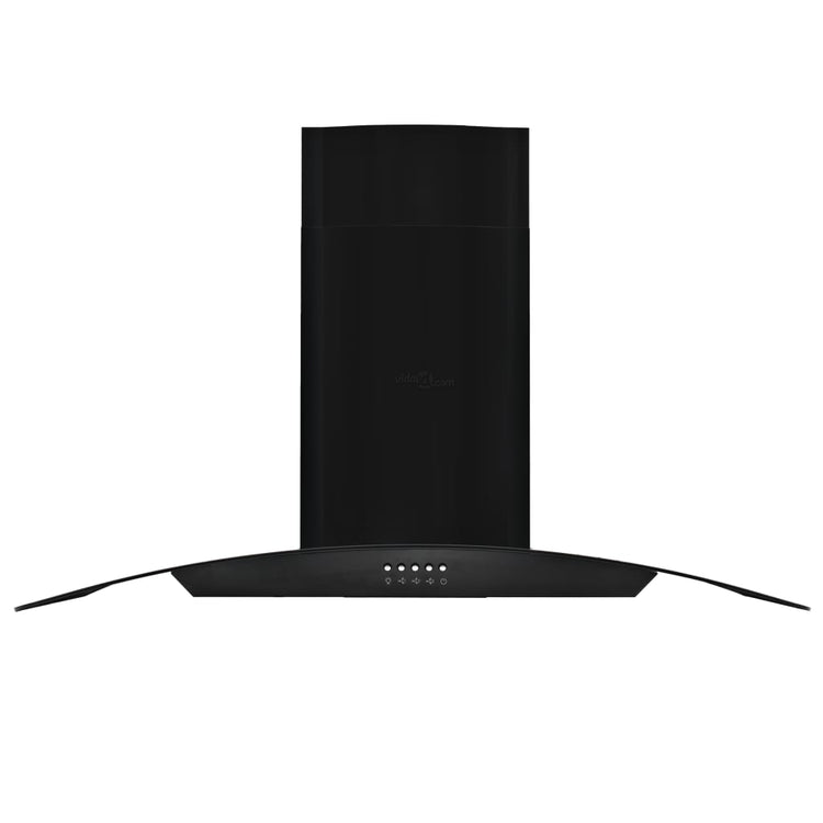 Capeur d'extracteur de paroi Vidaxl 756 m³ U 90 cm en acier inoxydable noir