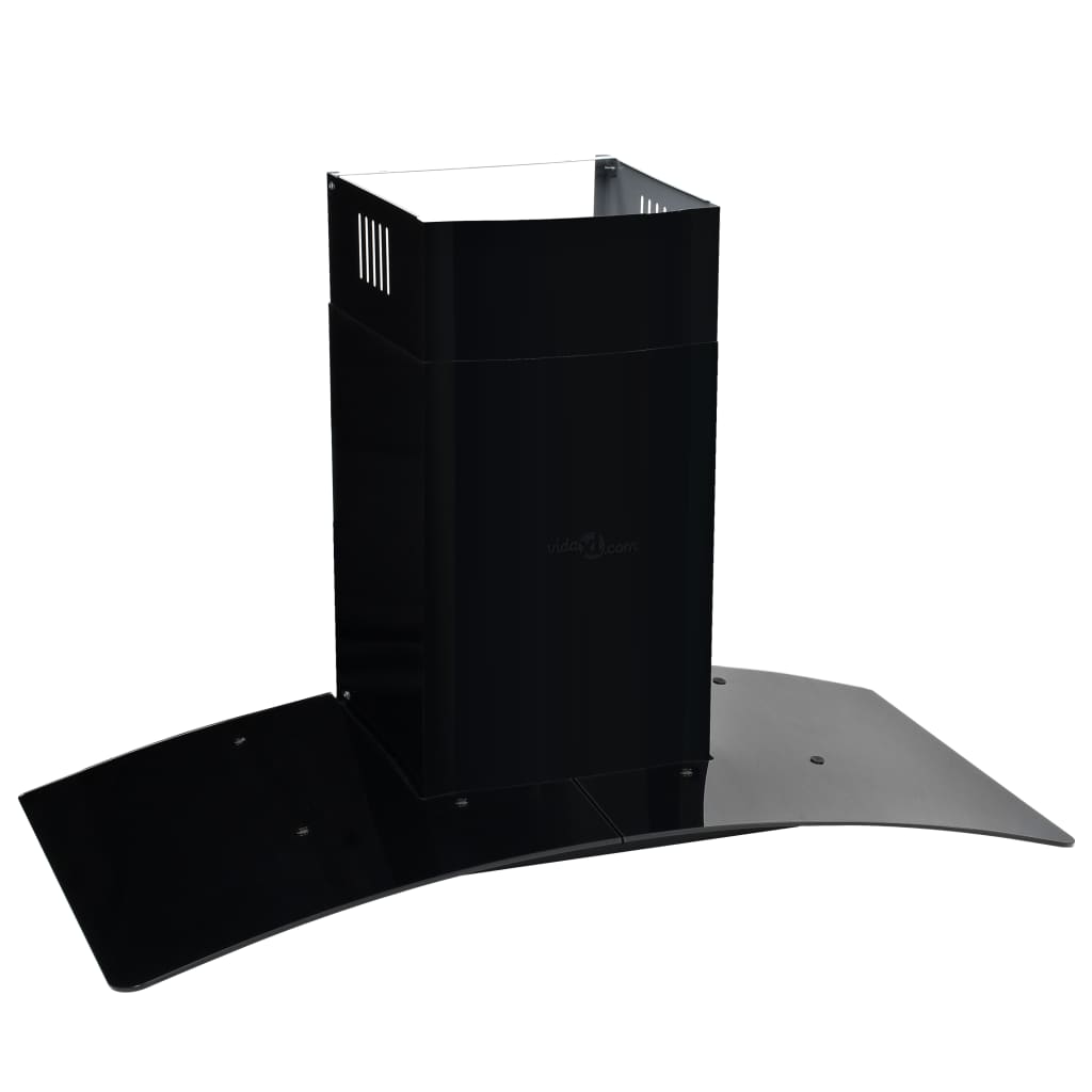 Capeur d'extracteur de paroi Vidaxl 756 m³ U 90 cm en acier inoxydable noir