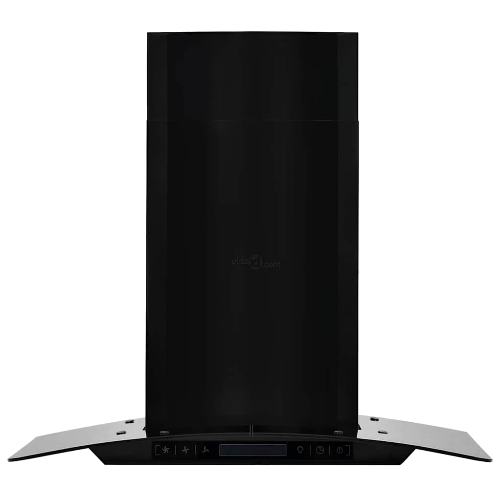 Capeur d'extracteur de paroi Vidaxl 756 m³ U 60 cm en acier inoxydable noir