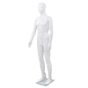 Vidaxl estalage poupée mâle avec pied de verre 175 cm blanc brillant