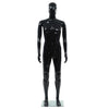 Vidaxl estalage poupée mâle avec pied de verre 185 cm noir brillant