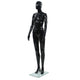 Vidaxl Estalage Doll femelle avec pied de verre 175 cm noir brillant