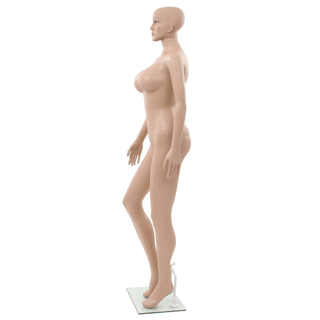 Vidaxl Etalage Doll Sexy femme avec pied de verre 180 cm beige