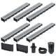 Gutteurs de drainage Vidaxl 6 m Galvanisé Steel 6 PCS