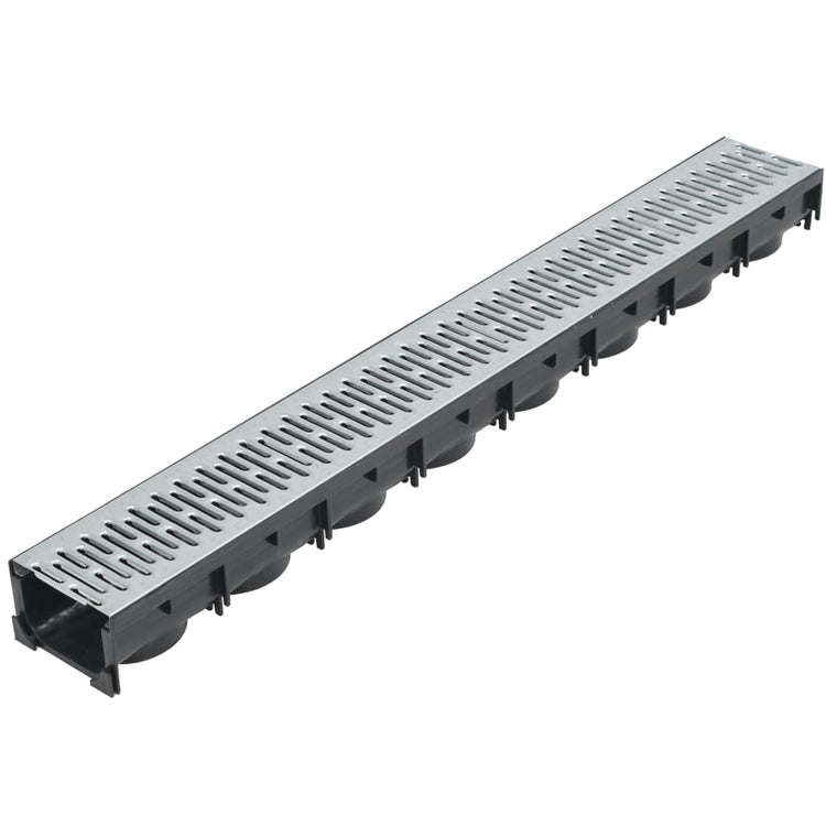 Gutteurs de drainage Vidaxl 6 m Galvanisé Steel 6 PCS