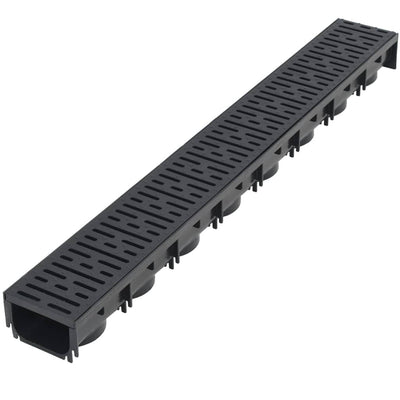 Gouttières de drainage vidaxl 6 m plastique 6 pcs
