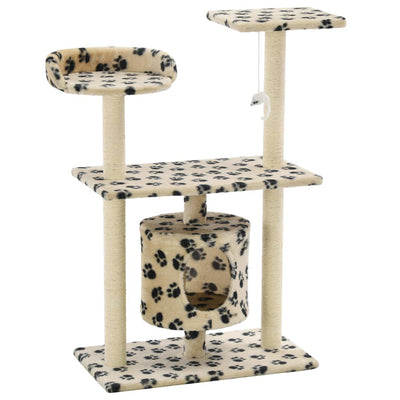 Vidaxl Cat Scratch Post avec sisal Scratch Posts 95 cm Pootprints Beige