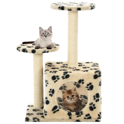 Vidaxl Cat Scratch Post avec sisal Scratch Posts 60 cm pootprints beige