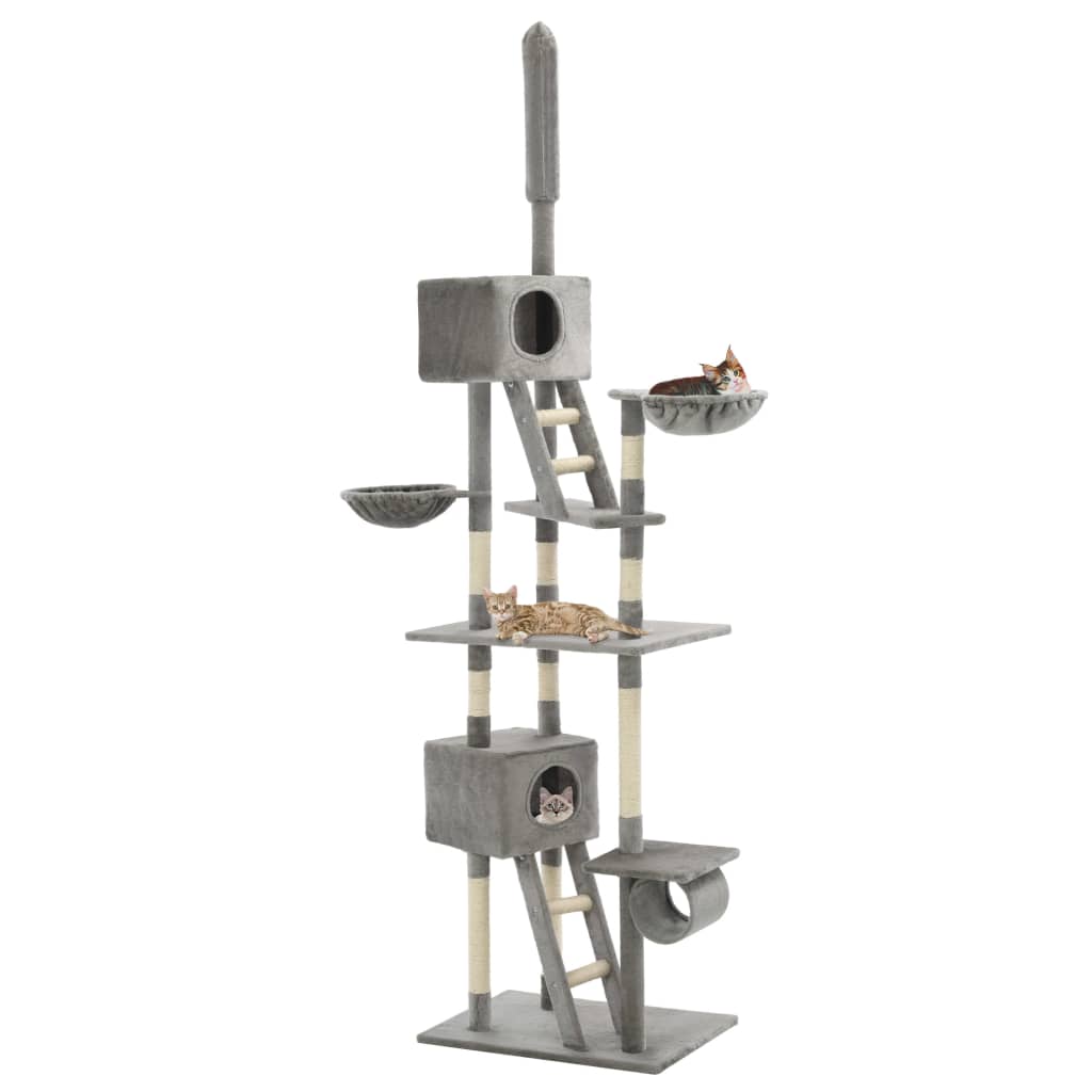 Vidaxl Cat Scratch Post avec Sisal Scratch Post 230-260 cm Gray