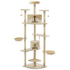 Vidaxl Cat Stracing Post avec sisal Scratch Posts 203 cm beige et blanc