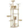 Vidaxl Cat Stracing Post avec sisal Scratch Posts 203 cm beige et blanc