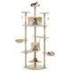 Vidaxl Cat Stracing Post avec sisal Scratch Posts 203 cm beige et blanc
