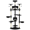 Vidaxl Cat Scratch Post avec Sisal Scratch Posts 203 cm noir et blanc