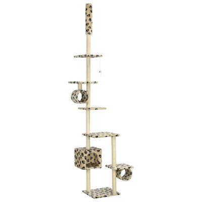 Vidaxl Cat Scratch Post avec sisal Scratch Posts 260 cm Pootprints Beige