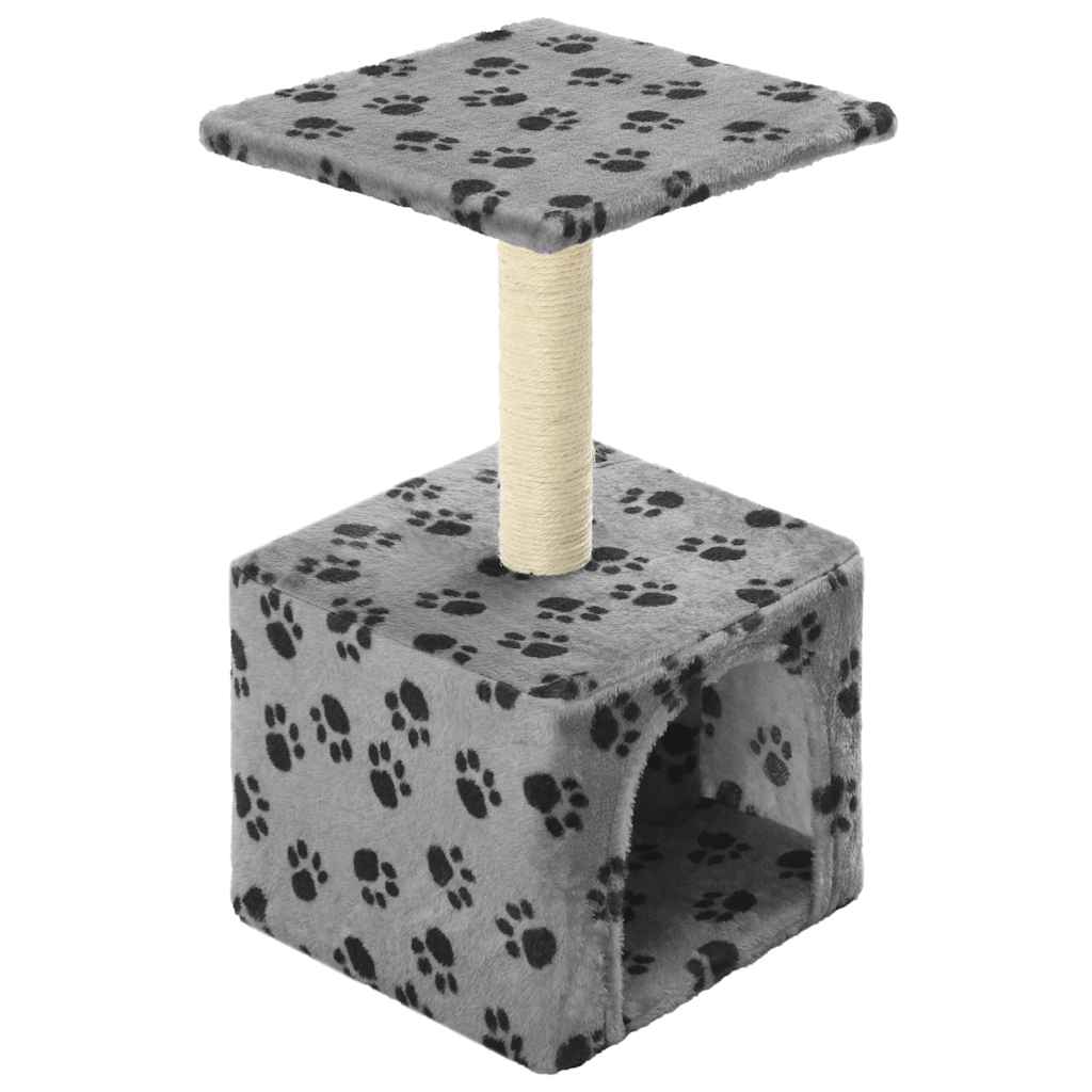 Vidaxl Cat Scratch Post avec Sisal Scratch Post 55 cm Pootprints Gray