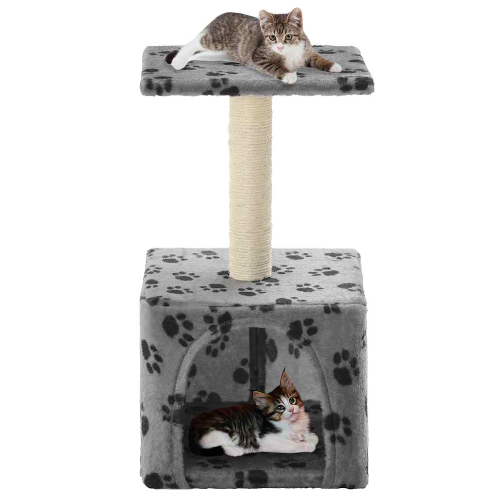 Vidaxl Cat Scratch Post avec Sisal Scratch Post 55 cm Pootprints Gray