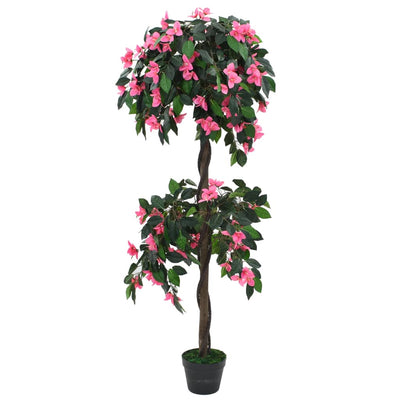 Vidaxl Plant artificiel avec pot Rododendron 155 cm vert et rose