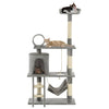 Vidaxl Cat Stracing Post avec sisal Scratch Posts 140 cm Gray