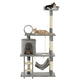 Vidaxl Cat Stracing Post avec sisal Scratch Posts 140 cm Gray