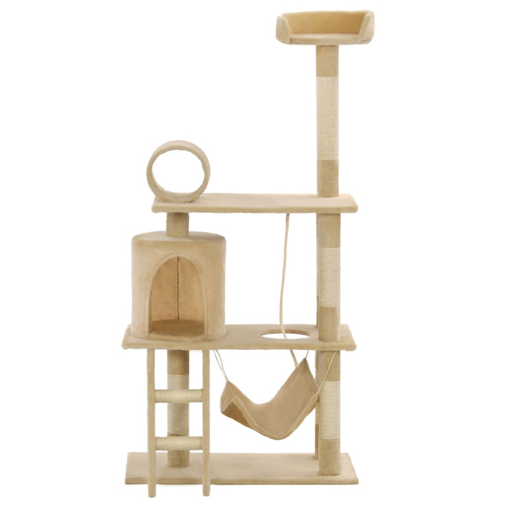 Vidaxl Cat Scratch Post avec Sisal Scratch Posts 140 cm beige