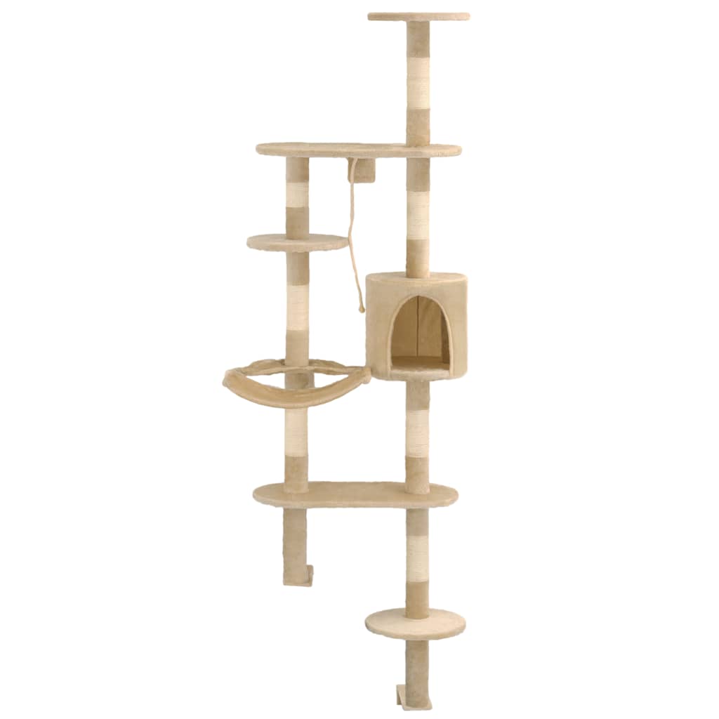 Vidaxl Cat Scratch Post avec Sisal Scratch Posts Mouin Montage 194 cm Beige