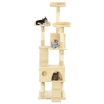 Vidaxl Cat Stracing Post avec sisal Scratch Posts 170 cm beige