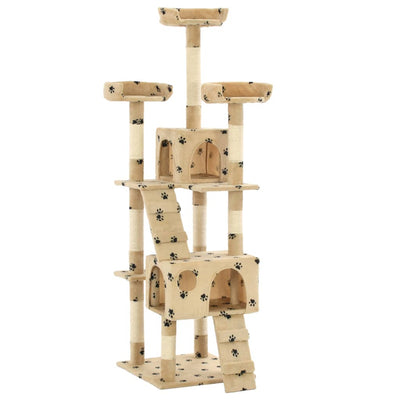 Vidaxl Cat Scratch Post avec sisal Scratch Posts 170 cm Pootprints Beige