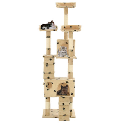 Vidaxl Cat Scratch Post avec sisal Scratch Posts 170 cm Pootprints Beige