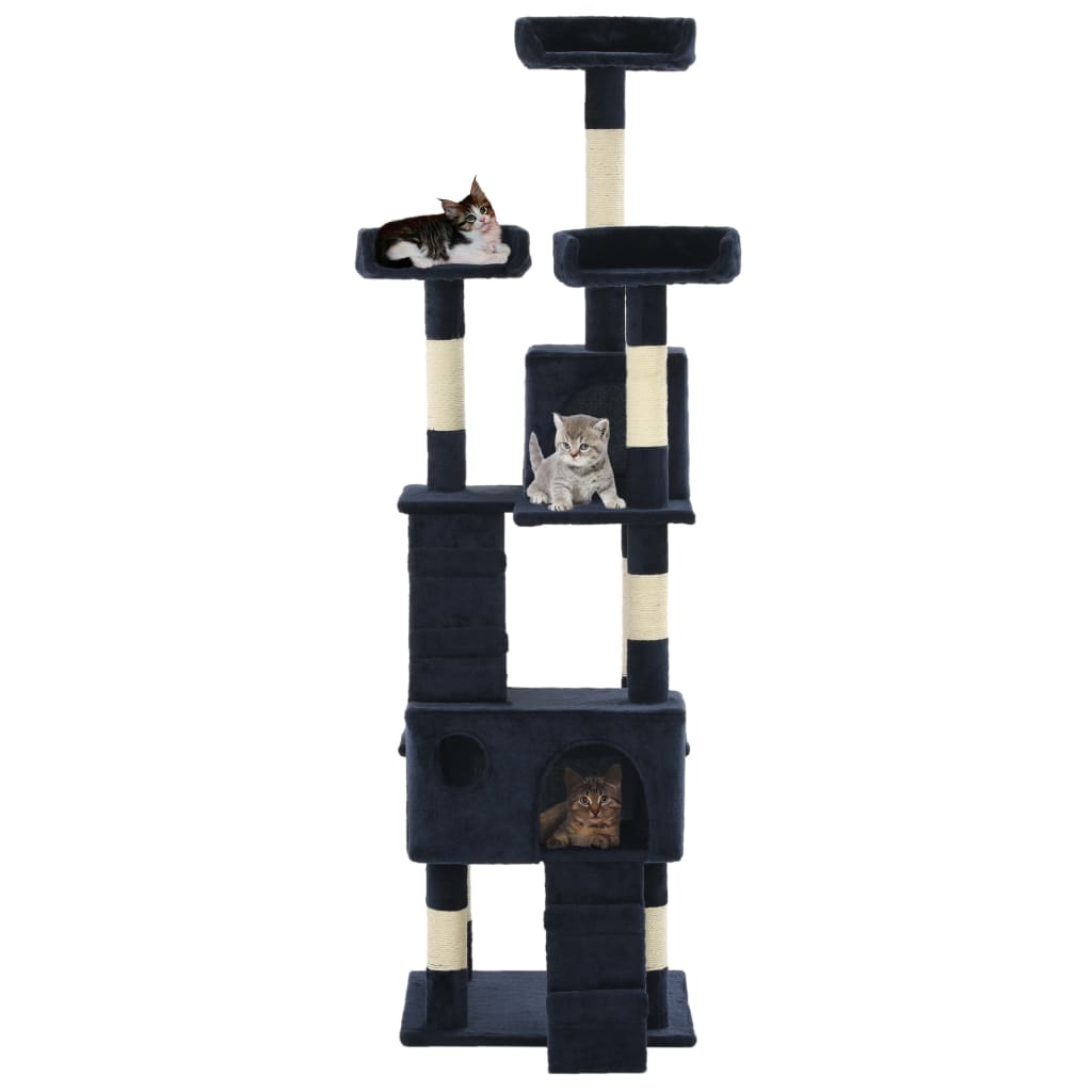 Vidaxl Cat Stracing Post avec sisal Scratch Posts 170 cm bleu