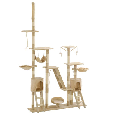 Vidaxl Cat Scratch Post avec Sisal Scratch Posts 230-250 cm beige
