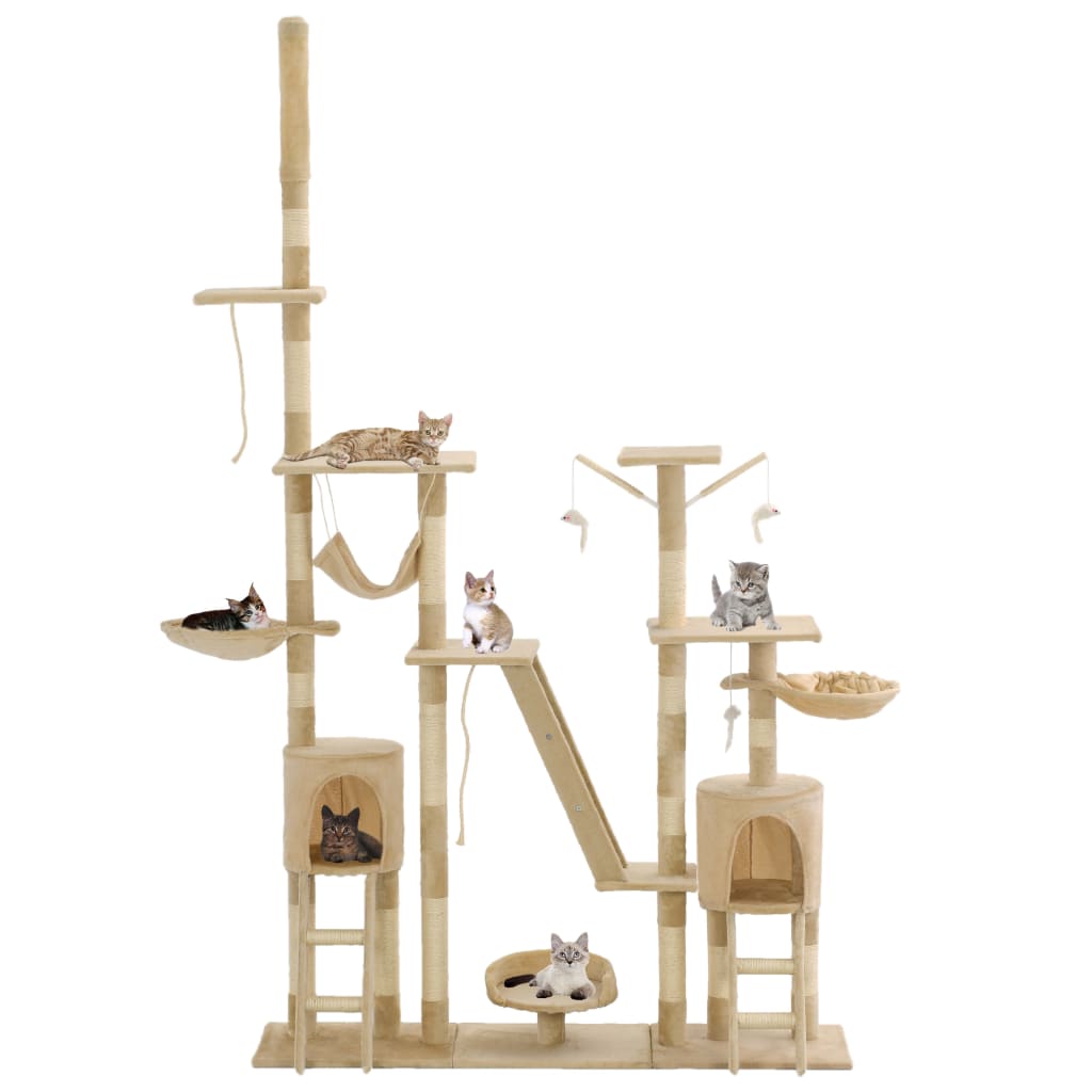 Vidaxl Cat Scratch Post avec Sisal Scratch Posts 230-250 cm beige