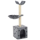 Vidaxl Cat Scratch Post avec Sisal Scratch Posts 105 cm POOTPRINTS GRY