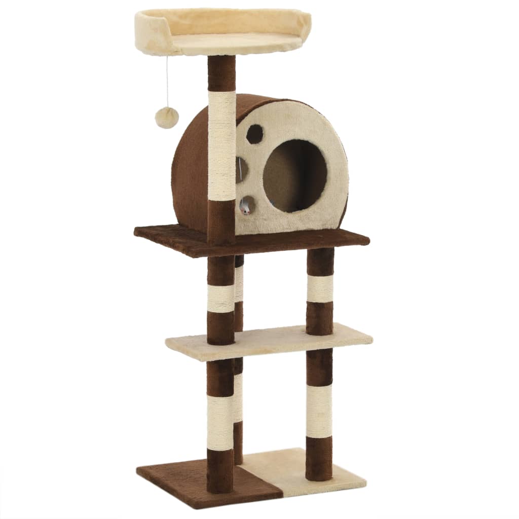 Vidaxl Cat Scratch Post avec sisal Scratch Posts 127 cm beige et marron