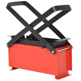 Vidaxl Briquette Appuyez pour du papier 34x14x14 cm en acier noir et rouge - afbeelding 1