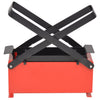 Vidaxl Briquette Appuyez pour du papier 34x14x14 cm en acier noir et rouge