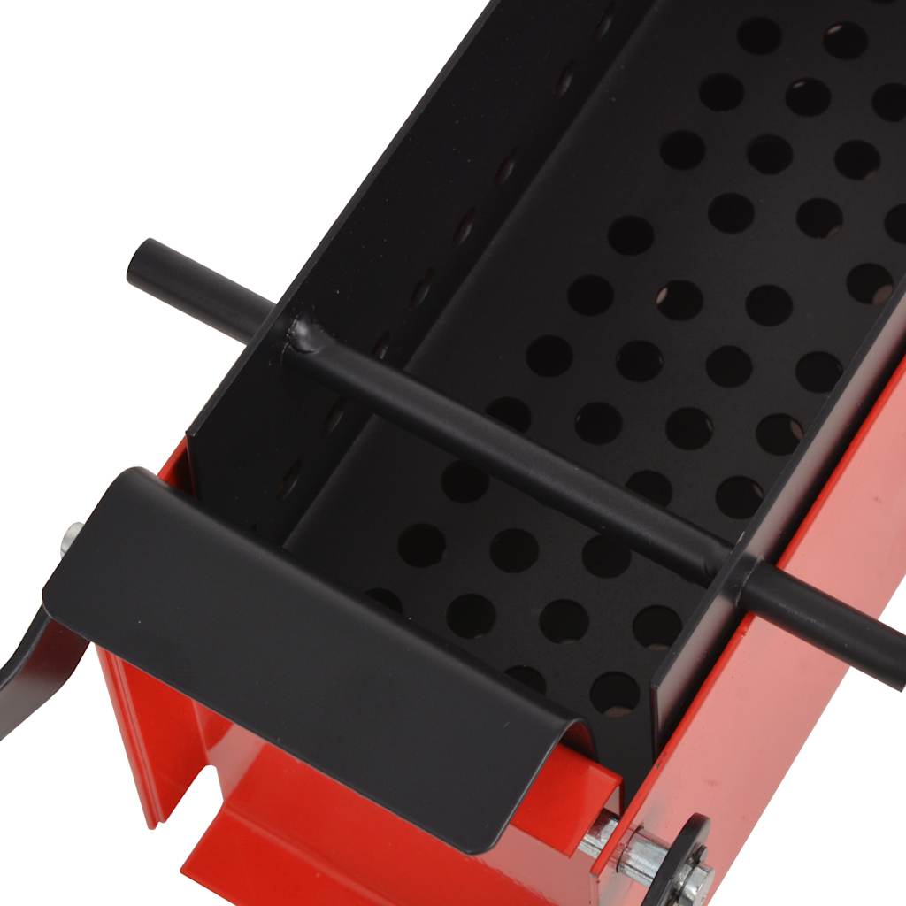 Vidaxl Briquette Appuyez pour du papier 34x14x14 cm en acier noir et rouge